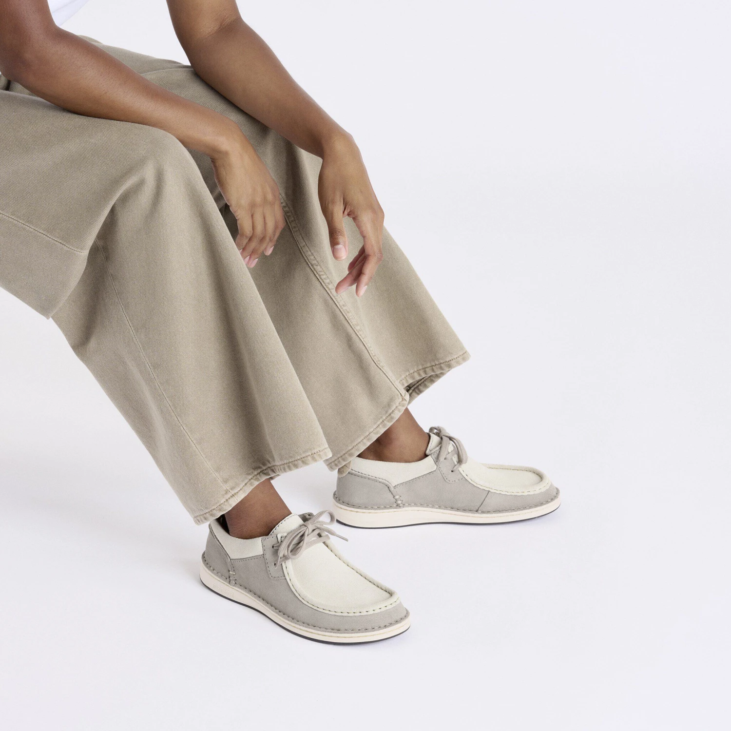 Birkenstock Pasadena Suede Leather Stone Coin/White 4 Birkenstock Pasadena Suede Leather Stone Coin/White - Image 4