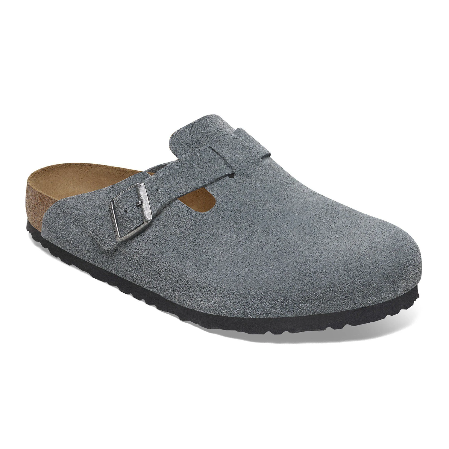 Birkenstock Boston Soft Footbed Suede Leather Basalt Gray 1 Birkenstock Boston Soft Footbed Suede Leather Basalt Gray