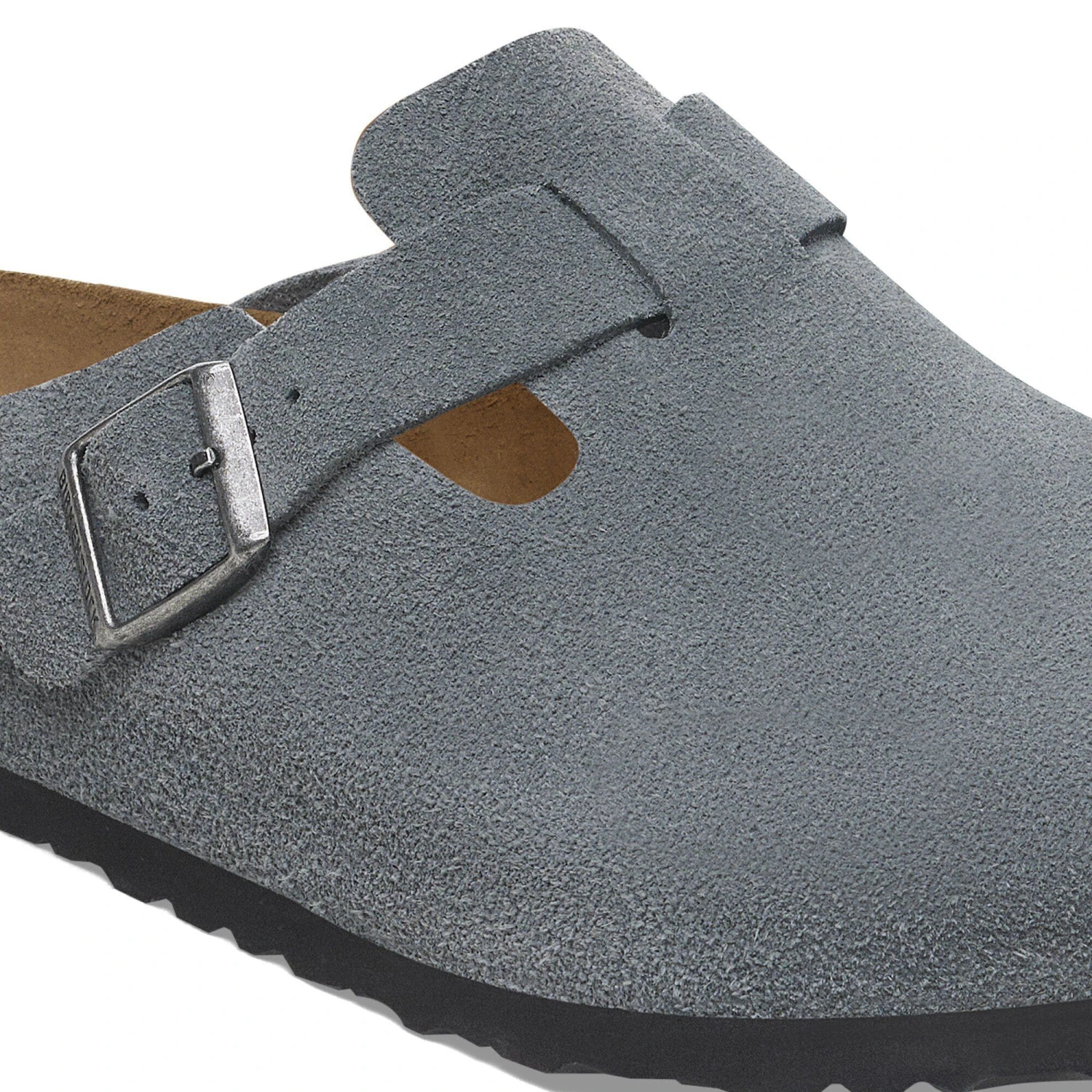 Birkenstock Boston Soft Footbed Suede Leather Basalt Gray 4 Birkenstock Boston Soft Footbed Suede Leather Basalt Gray - Image 4