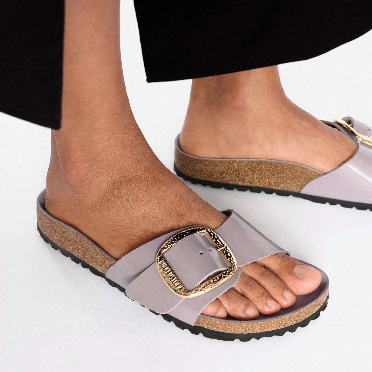 Birkenstock Madrid Hammered Big Buckle Natural Leather Patent High-Shine Faded Purple 8 Birkenstock Madrid Hammered Big Buckle Natural Leather Patent High-Shine Faded Purple - Image 8