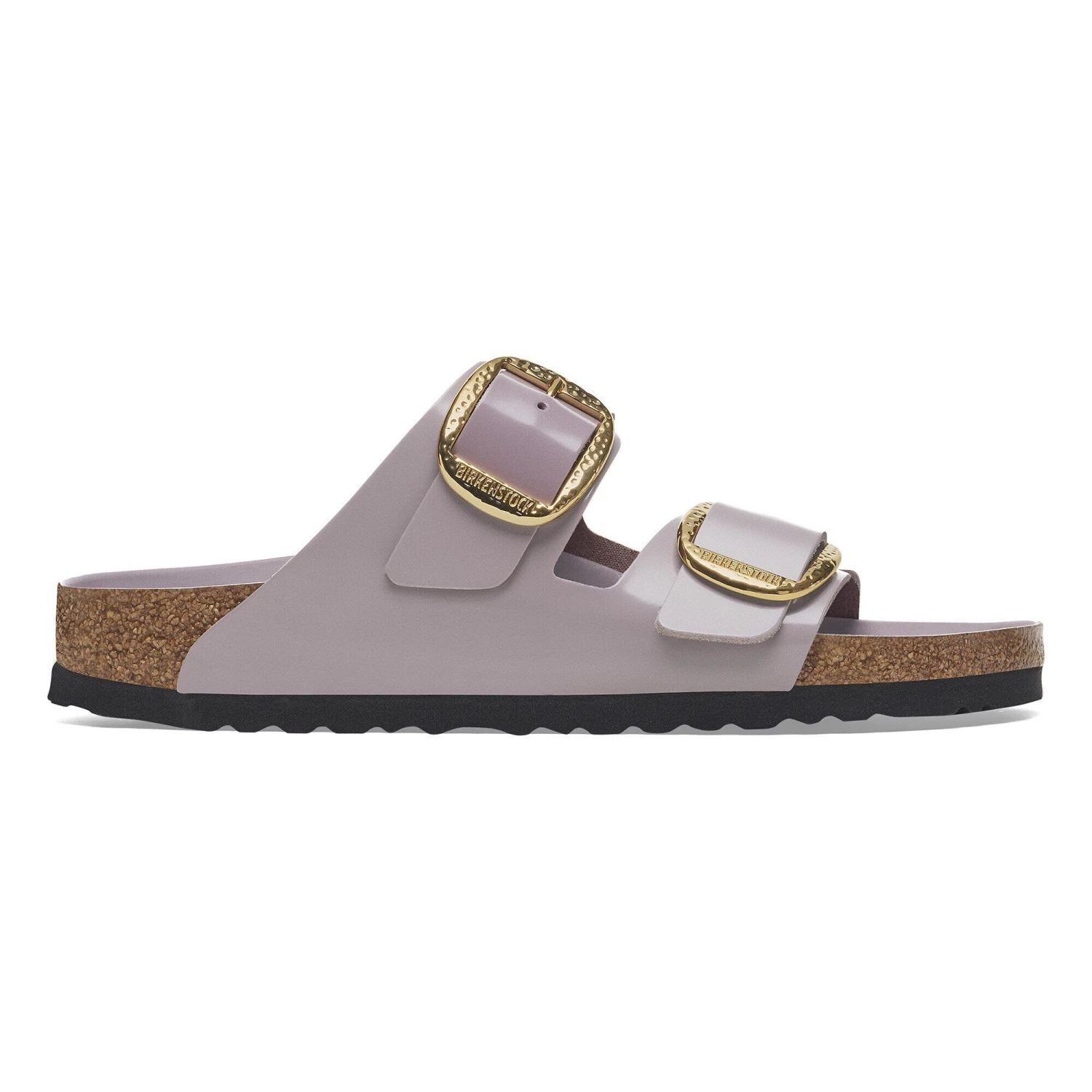 Birkenstock Arizona Hammered Big Buckle Natural Leather Patent High-Shine Faded Purple 3 Birkenstock Arizona Hammered Big Buckle Natural Leather Patent High-Shine Faded Purple - Image 3