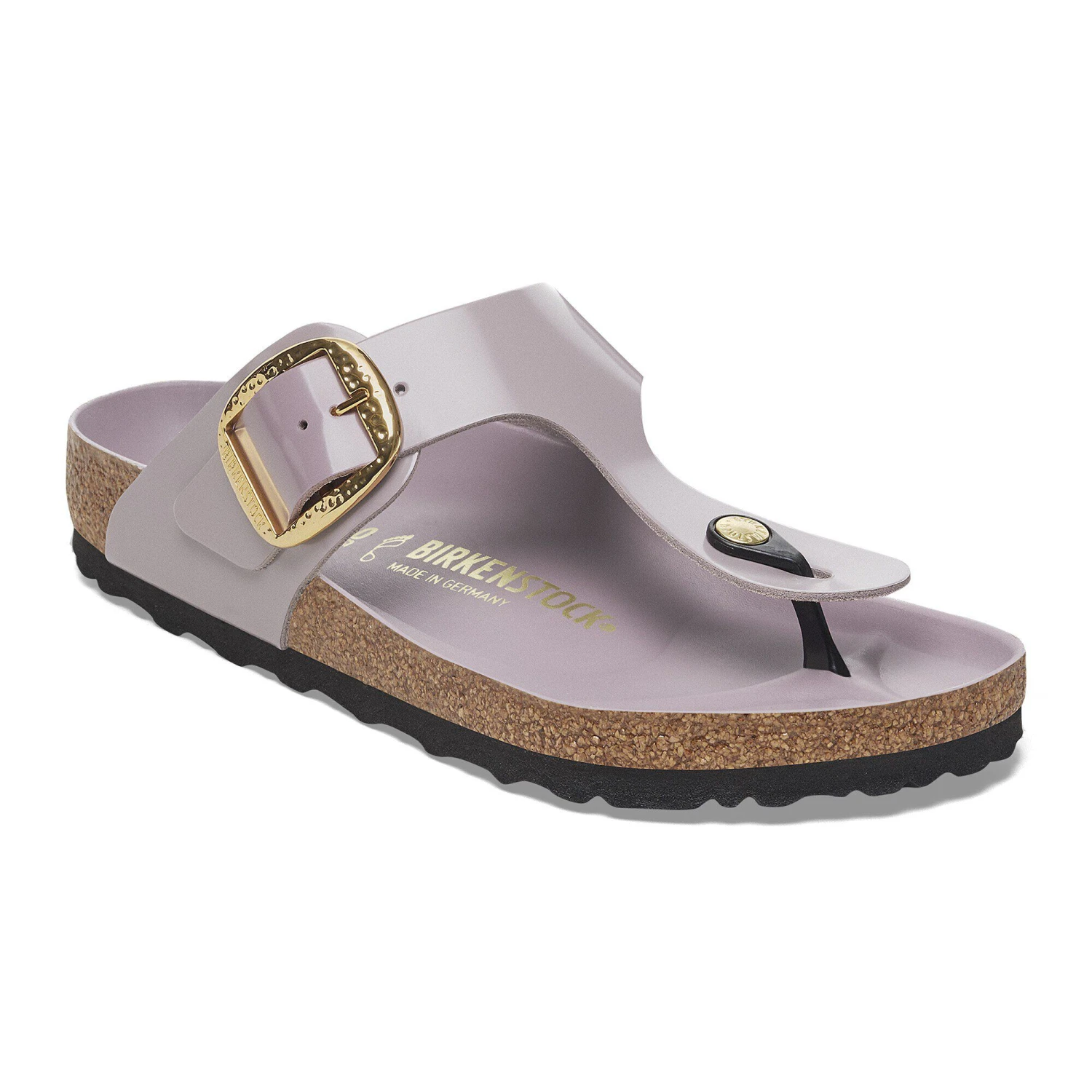 Birkenstock Gizeh Hammered Big Buckle Natural Leather Patent High Shine Faded Purple 1 Birkenstock Gizeh Hammered Big Buckle Natural Leather Patent High Shine Faded Purple