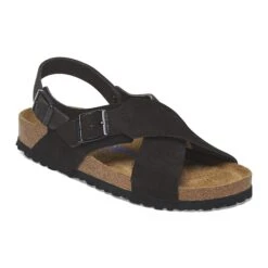 Birkenstock Tulum Soft Footbed Nubuck-Suede Leather Black