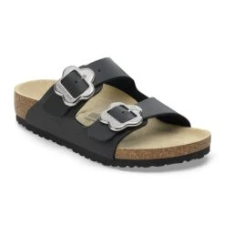Birkenstock Arizona Flowers Kids Birko-Flor Black