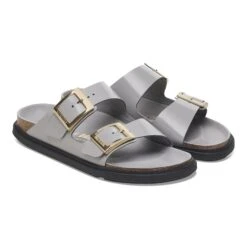 Birkenstock Arizona Droplet Buckle Natural Leather Patent High Shine Stone Coin 10 Birkenstock Arizona Droplet Buckle Natural Leather Patent High Shine Stone Coin -Birkenstock Sale Store 1029831 pair