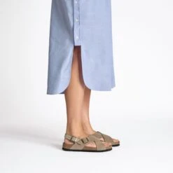 Birkenstock Tulum Soft Footbed Nubuck-Suede Leather Taupe -Birkenstock Sale Store 1029840 f look f