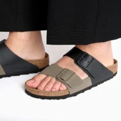 Birkenstock Arizona Split Birko-Flor Black/ Stone 12 Birkenstock Arizona Split Birko-Flor Black/ Stone -Birkenstock Sale Store 1029854 f closeup f
