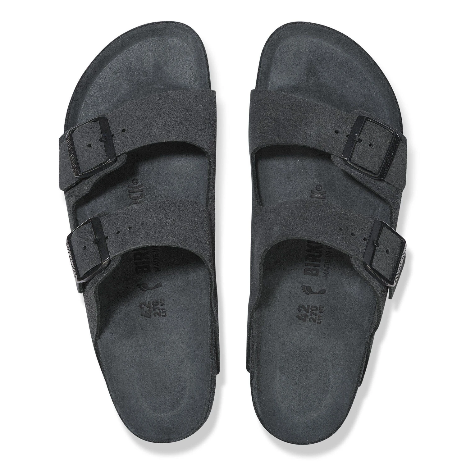 Birkenstock Arizona Suede Leather Charcoal 2 Birkenstock Arizona Suede Leather Charcoal - Image 2
