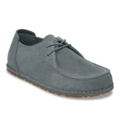Birkenstock Utti Lace Suede Leather Basalt Gray