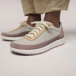 Birkenstock Honnef City Leather-Textile Faded Purple/Antique White -Birkenstock Sale Store 1030122 f closeup f