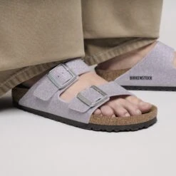 Birkenstock Arizona Synthetics Shiny Glitter Faded Purple -Birkenstock Sale Store 1030163 f closeup f