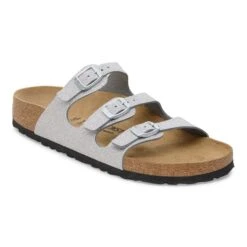 Birkenstock Florida Birko-Flor Shiny Glitter Silver