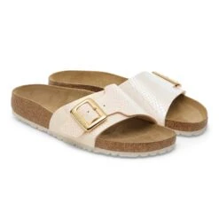 Birkenstock Catalina Luxe Buckle Synthetics Shiny Snake Cream 11 Birkenstock Catalina Luxe Buckle Synthetics Shiny Snake Cream -Birkenstock Sale Store 1030249 pair
