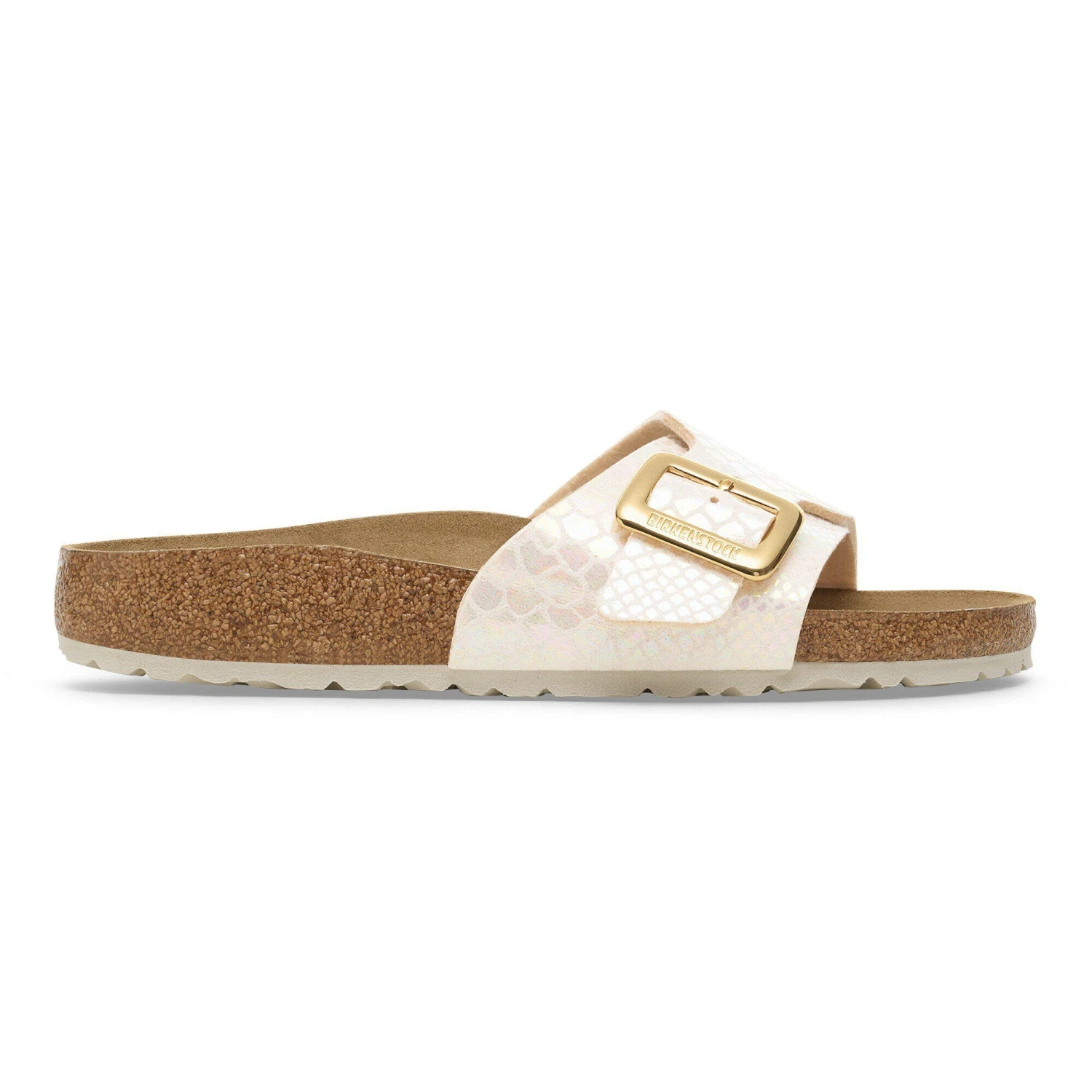 Birkenstock Catalina Luxe Buckle Synthetics Shiny Snake Cream 3 Birkenstock Catalina Luxe Buckle Synthetics Shiny Snake Cream - Image 3