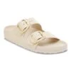 Birkenstock Arizona Big Buckle Pearl Natural Leather Patent High Shine Ecru