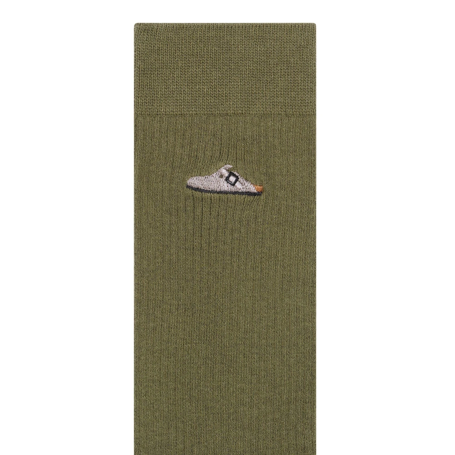 Birkenstock Cotton Ribbed Socks Cotton-Polyamide-Elastane Pine Green 2 Birkenstock Cotton Ribbed Socks Cotton-Polyamide-Elastane Pine Green - Image 2