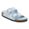 Birkenstock Arizona Big Buckle Natural Leather Patent High Shine Baby Blue