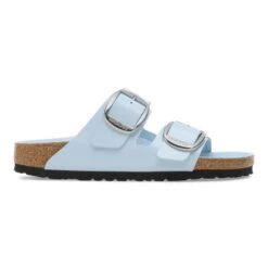 Birkenstock Arizona Big Buckle Natural Leather Patent High Shine Baby Blue -Birkenstock Sale Store 1030327 side