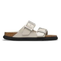 Birkenstock Arizona Droplet Buckle Natural Leather Patent High Shine Oyster 8 Birkenstock Arizona Droplet Buckle Natural Leather Patent High Shine Oyster -Birkenstock Sale Store 1030339 side