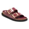 Birkenstock Arizona Droplet Buckle Natural Leather Patent Zinfandel High Shine