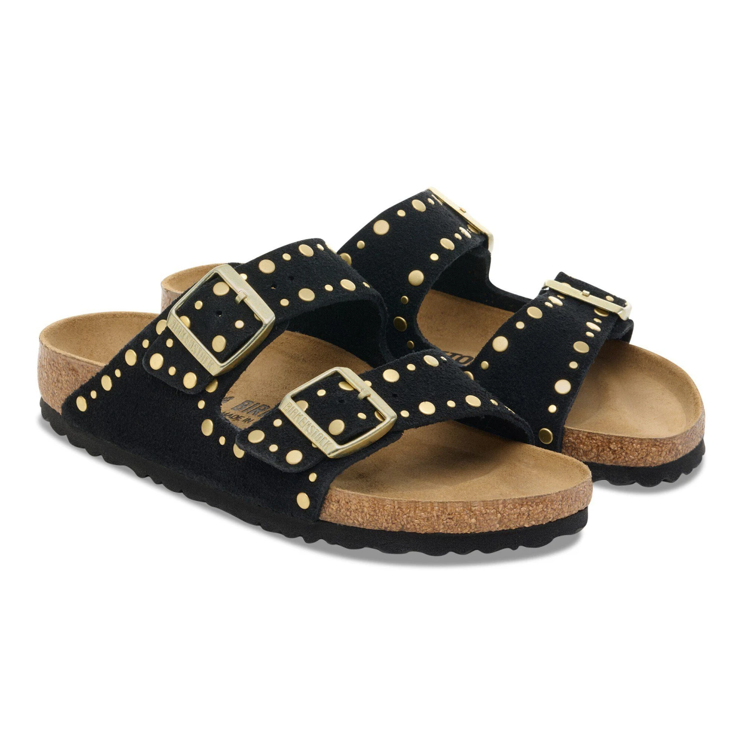 Birkenstock Arizona Rivets Suede Leather Black 4 Birkenstock Arizona Rivets Suede Leather Black - Image 4
