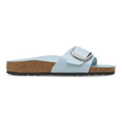 Birkenstock Madrid Big Buckle Natural Leather Patent High Shine Baby Blue -Birkenstock Sale Store 1030363 side