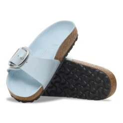 Birkenstock Madrid Big Buckle Natural Leather Patent High Shine Baby Blue -Birkenstock Sale Store 1030363 sole