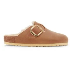 Birkenstock Boston Big Buckle Shearling Oiled Leather Cognac 9 Birkenstock Boston Big Buckle Shearling Oiled Leather Cognac -Birkenstock Sale Store 1030385 side