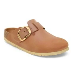 Birkenstock Boston Big Buckle Oiled Leather Cognac