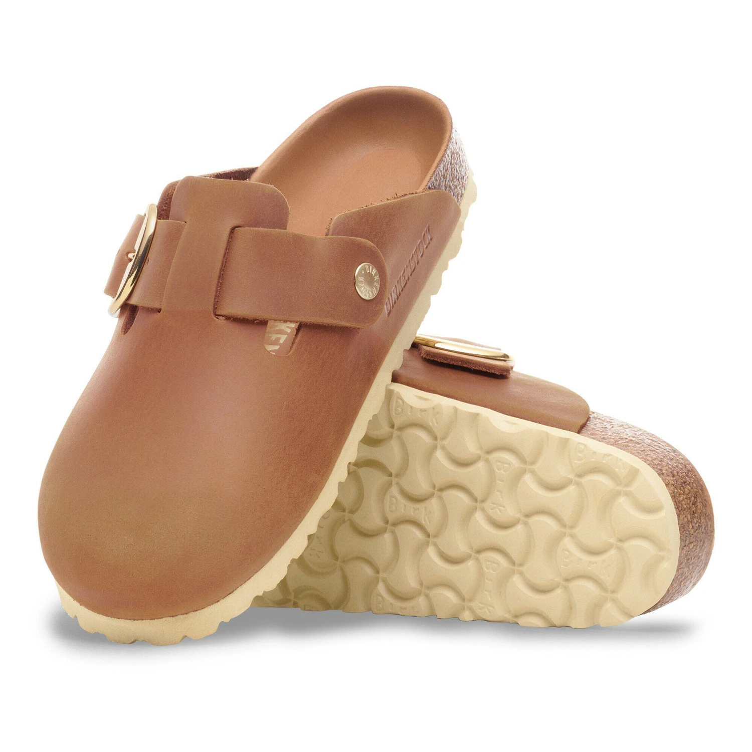 Birkenstock Boston Big Buckle Oiled Leather Cognac 5 Birkenstock Boston Big Buckle Oiled Leather Cognac - Image 5