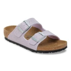 Birkenstock Arizona Kids Synthetics Shiny Glitter Faded Purple