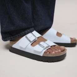 Arizona Flex Platform Birko-Flor Baby Blue -Birkenstock Sale Store 1030415 f closeup f