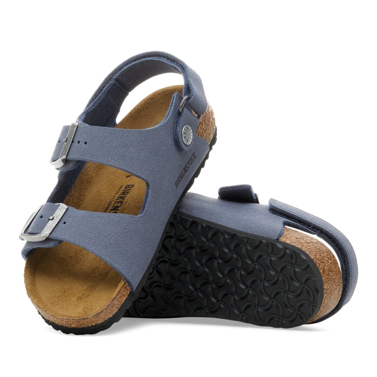 Birkenstock Milano Kids Birkibuc Navy 4 Birkenstock Milano Kids Birkibuc Navy - Image 4