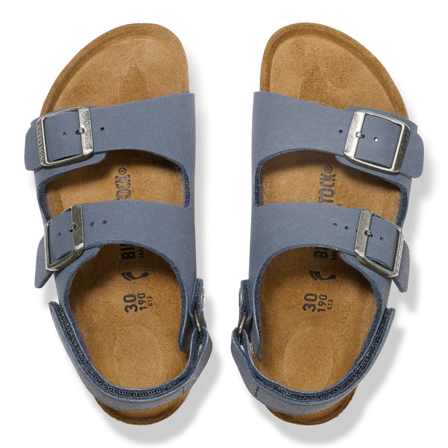 Birkenstock Milano Kids Birkibuc Navy 2 Birkenstock Milano Kids Birkibuc Navy - Image 2