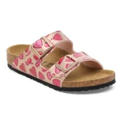 Birkenstock Arizona Kids Birko-Flor Electric Metallic Copper Hearts