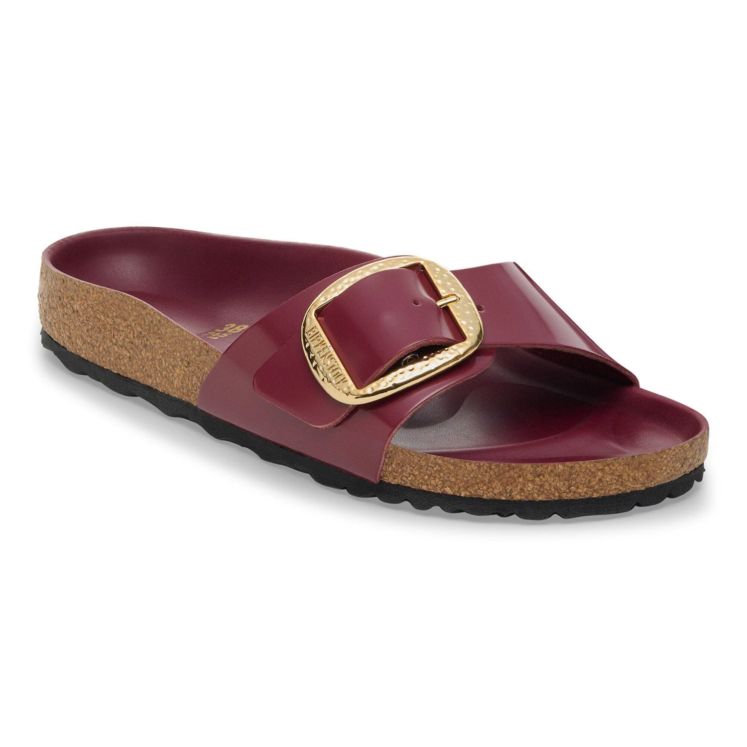 Birkenstock Madrid Hammered Big Buckle Natural Leather Patent Zinfandel High Shine 1 Birkenstock Madrid Hammered Big Buckle Natural Leather Patent Zinfandel High Shine