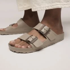 Birkenstock Arizona Stealth Buckle EVA Gray Taupe 12 Birkenstock Arizona Stealth Buckle EVA Gray Taupe -Birkenstock Sale Store 1030456 f closeup f