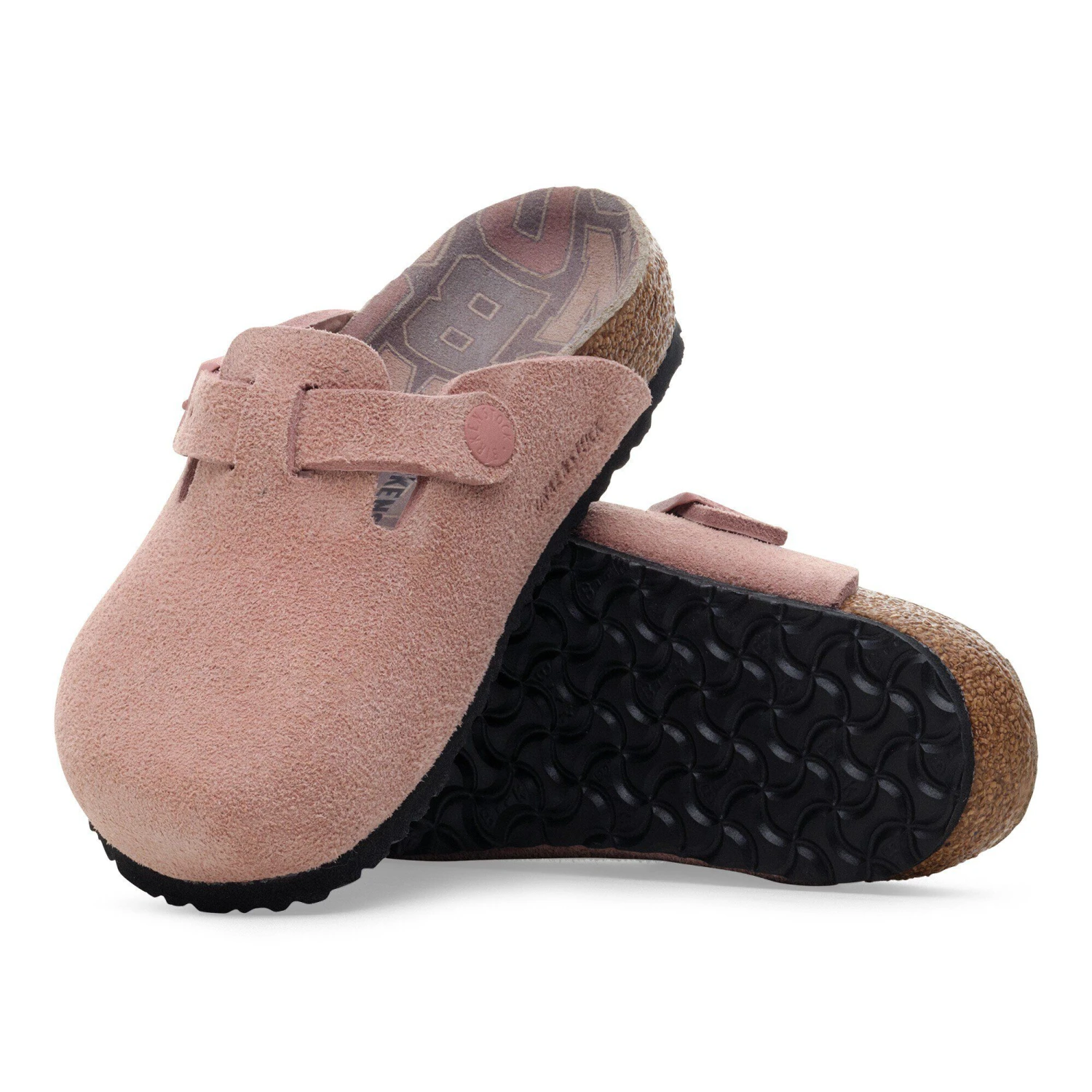 Birkenstock Boston Kids Suede Leather Pink Clay 4 Birkenstock Boston Kids Suede Leather Pink Clay - Image 4