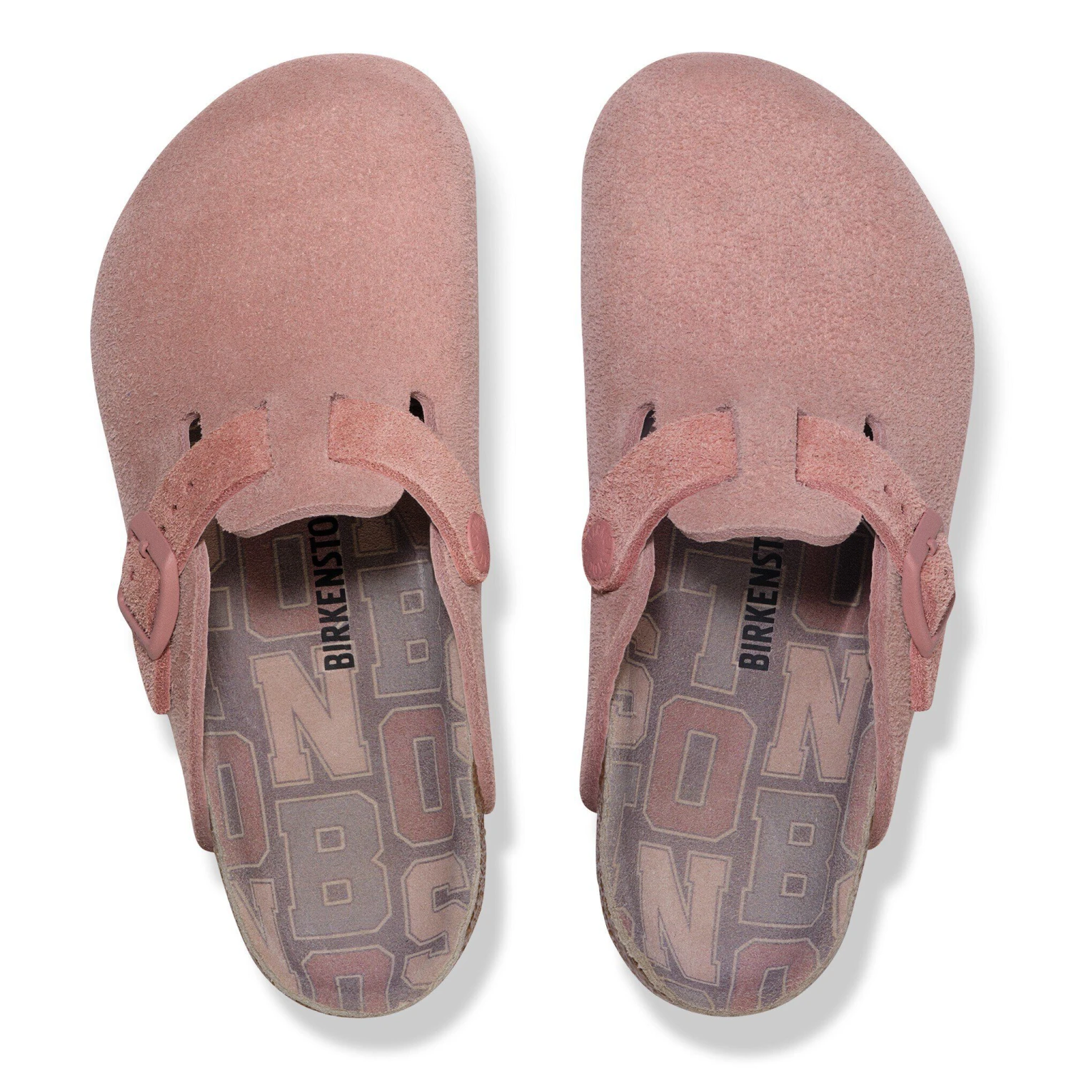 Birkenstock Boston Kids Suede Leather Pink Clay 2 Birkenstock Boston Kids Suede Leather Pink Clay - Image 2