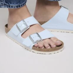 Birkenstock Arizona Birko-Flor Patent Baby Blue 12 Birkenstock Arizona Birko-Flor Patent Baby Blue -Birkenstock Sale Store 1030476 f closeup f