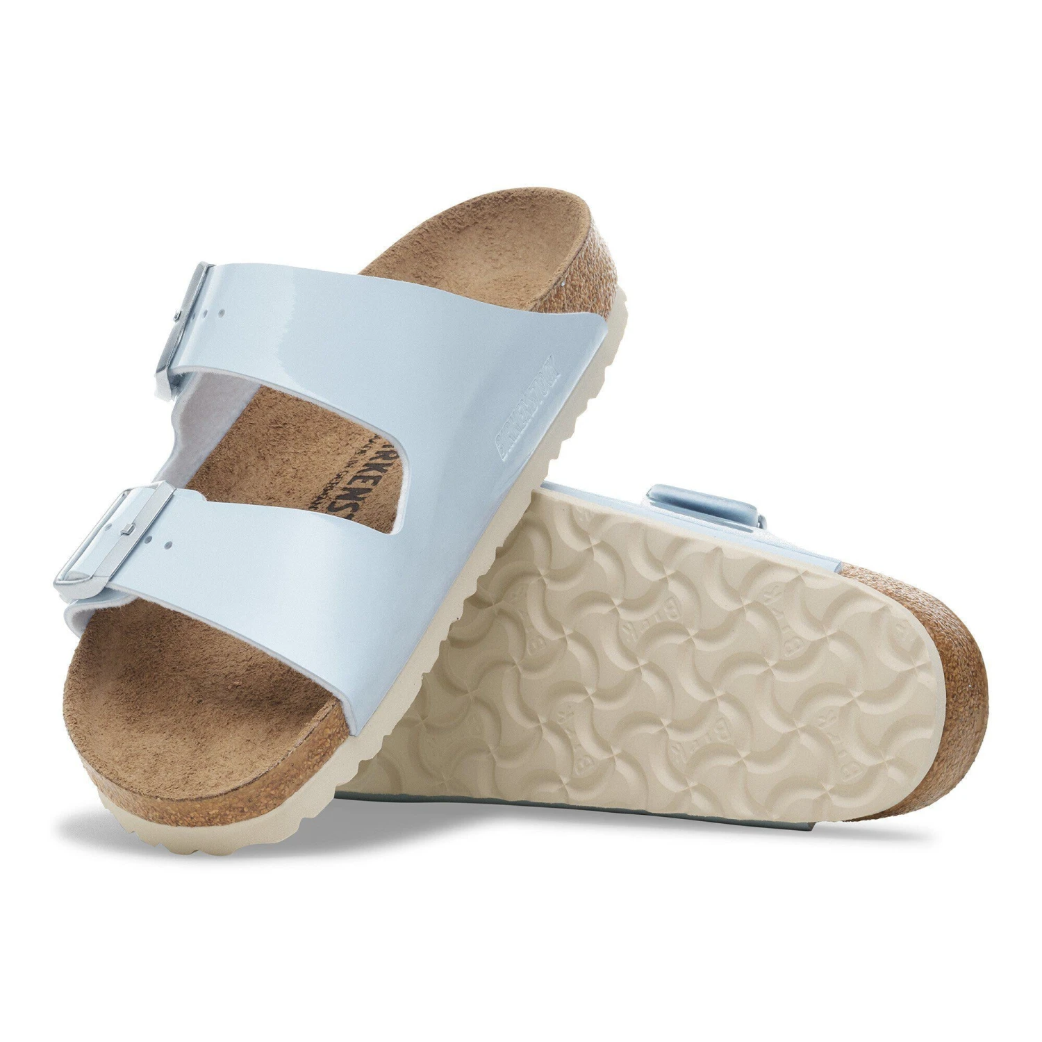 Birkenstock Arizona Birko-Flor Patent Baby Blue 4 Birkenstock Arizona Birko-Flor Patent Baby Blue - Image 4