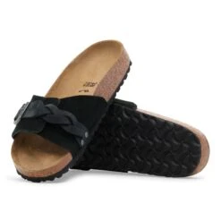 Birkenstock Oita Braided Suede Leather Black -Birkenstock Sale Store 1030508 sole