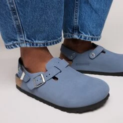 Birkenstock Tokio Nubuck Leather Stone Blue 12 Birkenstock Tokio Nubuck Leather Stone Blue -Birkenstock Sale Store 1030523 f closeup f