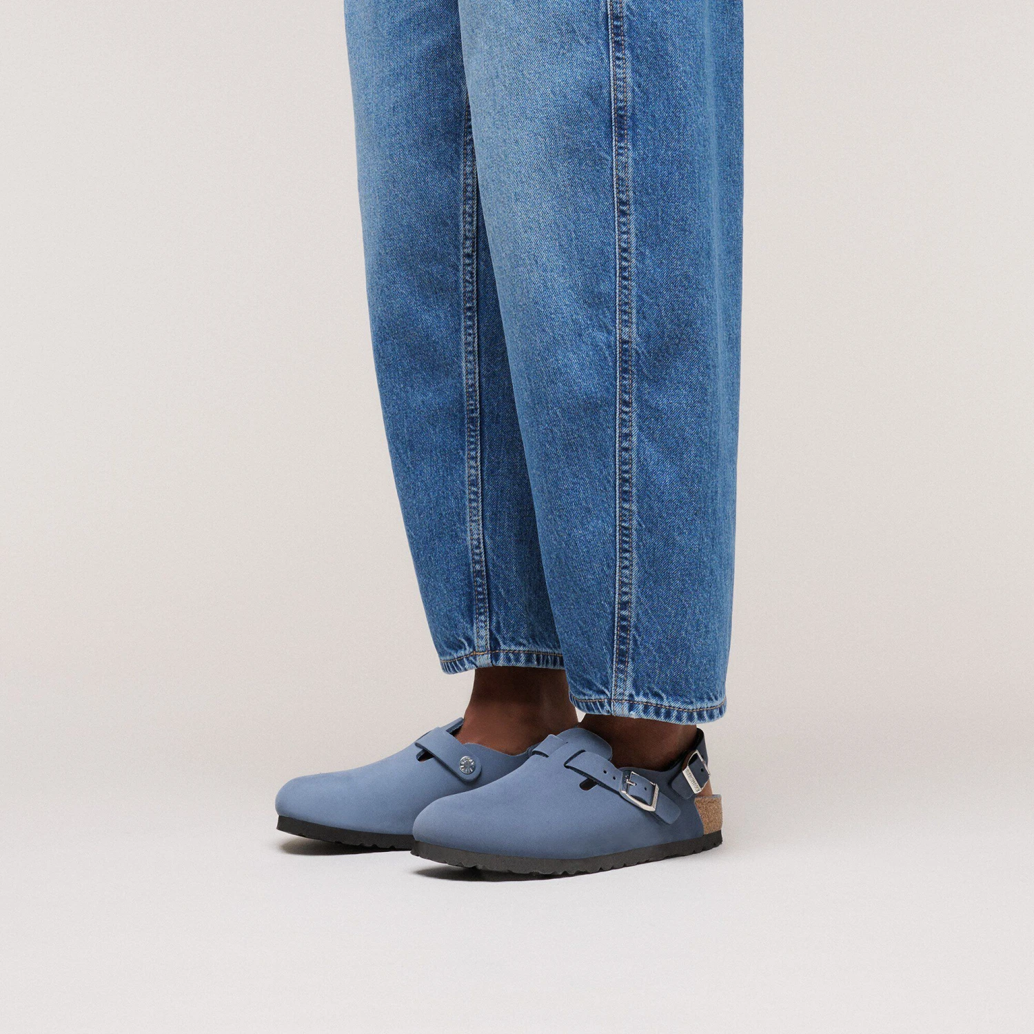 Birkenstock Tokio Nubuck Leather Stone Blue 7 Birkenstock Tokio Nubuck Leather Stone Blue - Image 7