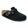 Birkenstock Boston Braided Suede Leather Black