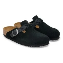 Birkenstock Boston Braided Suede Leather Black -Birkenstock Sale Store 1030561 pair