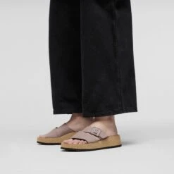 Almina Nubuck Leather Faded Purple -Birkenstock Sale Store 1030565 f look f