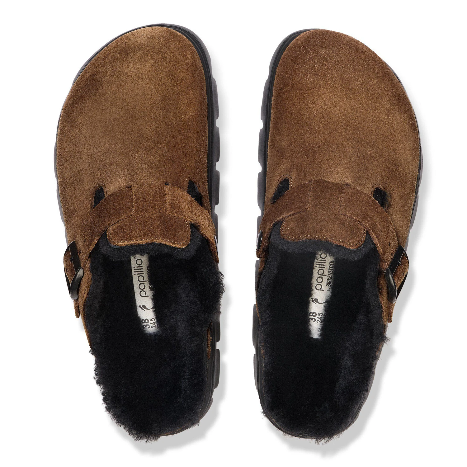 Boston Chunky Shearling Suede Leather Dark Tea 2 Boston Chunky Shearling Suede Leather Dark Tea - Image 2
