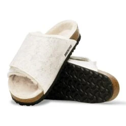 Birkenstock Solana Shearling Wool Felt Oyster -Birkenstock Sale Store 1030576 sole