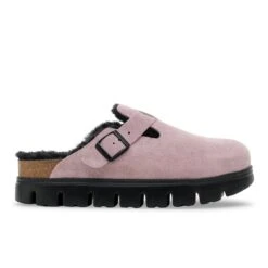 Boston Chunky Shearling Suede Leather Faded Purple -Birkenstock Sale Store 1030601 side
